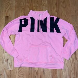 Pink quarter zip sweater